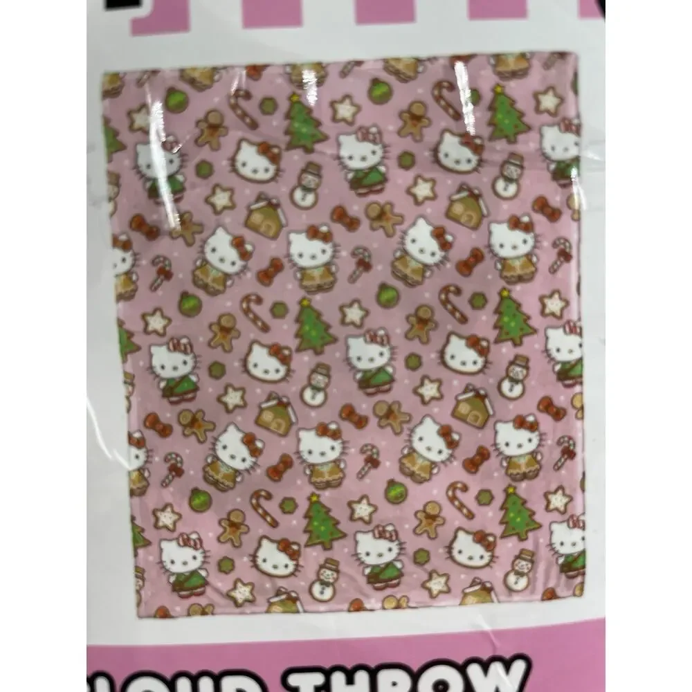 Hello Kitty Christmas Gingerbread Man Cloud Throw 60x70
